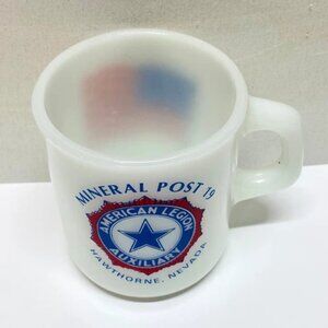 Vintage Galaxy Coffee Mug American Legion Auxiliary Mineral Post 19 Milk Cup USA